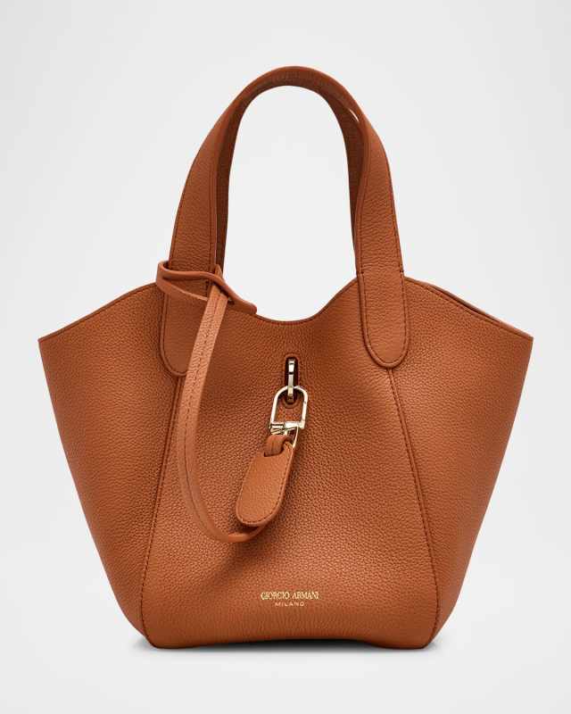 Gem Small Pebble Leather Tote Bag